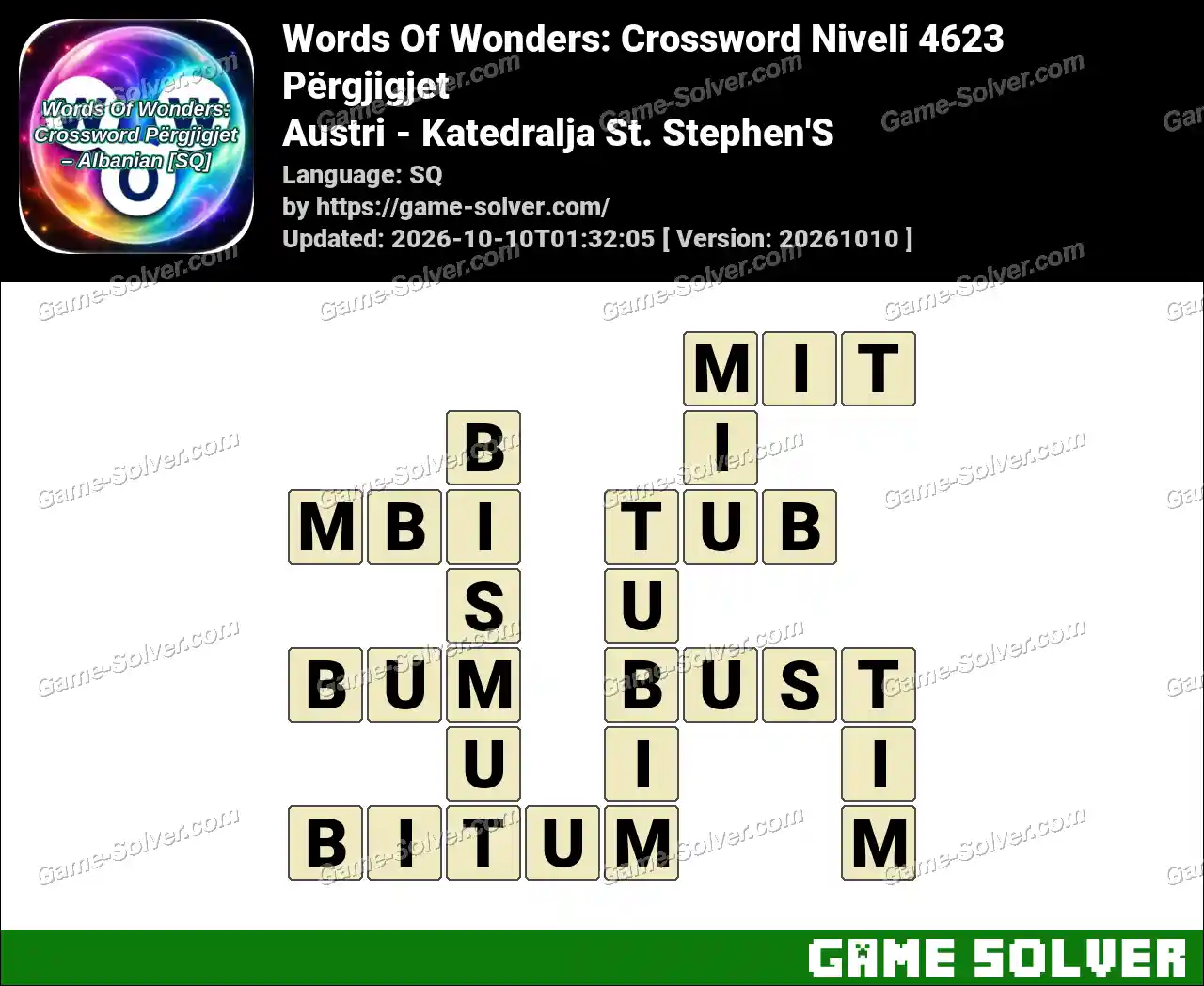 Words Of Wonders: Crossword Niveli 4623 Përgjigjet – Austri – Katedralja St. Stephen’S